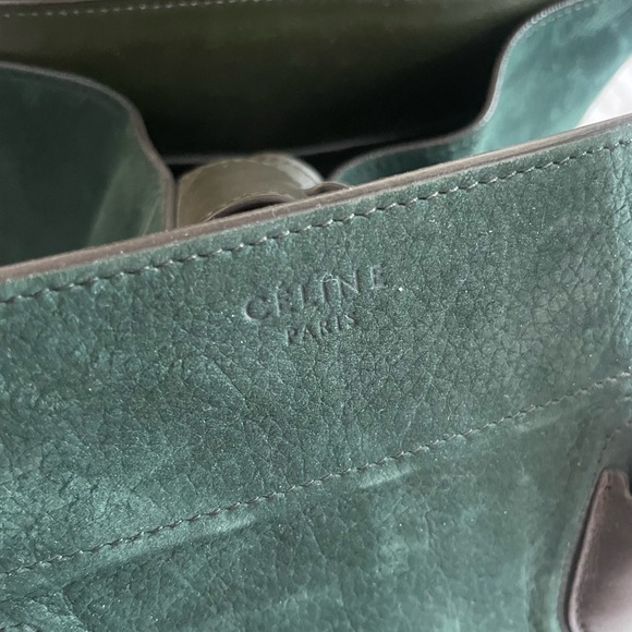 Large Celine Green Suede Phantom Bag - Like New condition - Picture 8 of 9